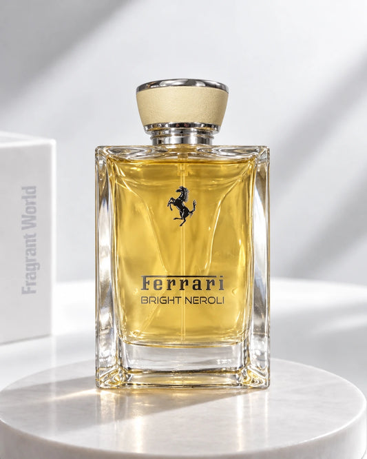 Ferrari Bright Neroli | Recreate @visual reference 2 exactly as it is but my fragrance instead of the one in it, very naturally.