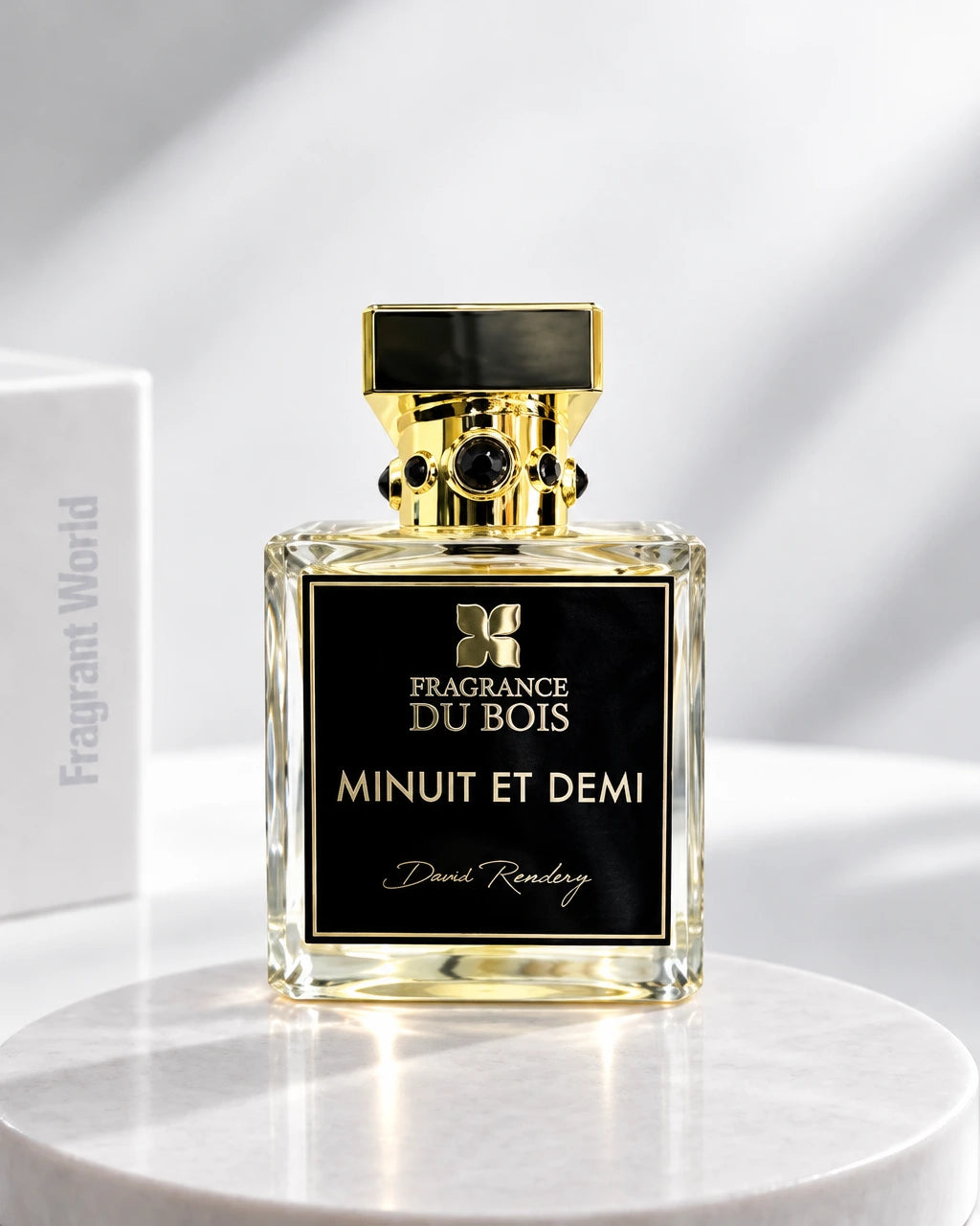 Fragrance du Bois MINUIT ET DEMI | Recreate @visual reference 2 exactly as it is but my fragrance instead of the one in it, very naturally.