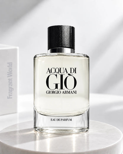Giorgio Armani ACQUA DI GIO EDP | Recreate @visual reference 2 exactly as it is but my fragrance instead of the one in it, very naturally.