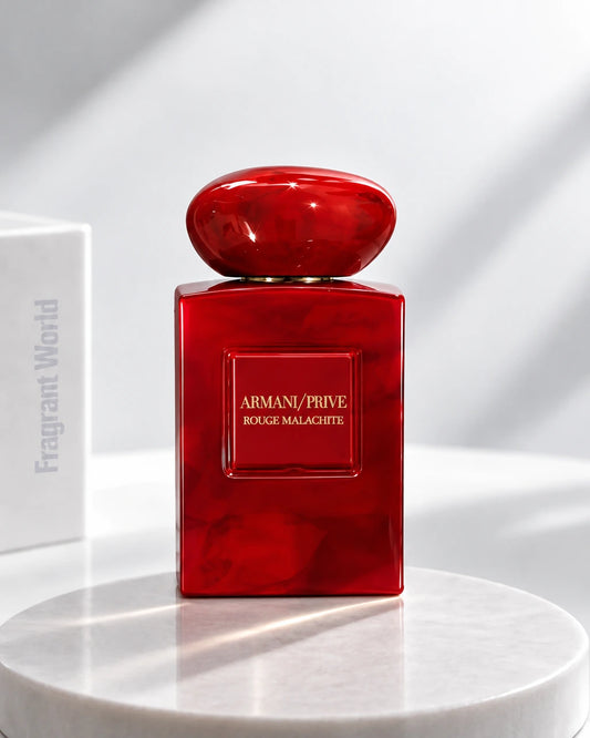Giorgio Armani 'Prive' ROUGE MALACHITE | Recreate @visual reference 2 exactly as it is but my fragrance instead of the one in it, very naturally.