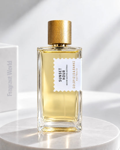 Goldfield & Banks SUNSET HOUR | Recreate @visual reference 2 exactly as it is but my fragrance instead of the one in it, very naturally.