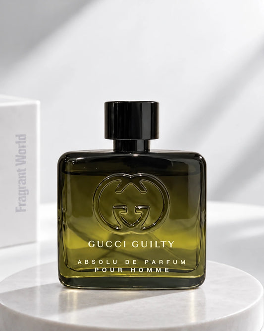 Gucci GUILTY ABSOLU DE PARFUM POUR HOMME | Recreate @visual reference 2 exactly as it is but my fragrance instead of the one in it, very naturally.