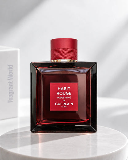 Guerlain HABIT ROUGE  ROUGE PRIVÉ | Recreate @visual reference 2 exactly as it is but my fragrance instead of the one in it, very naturally.