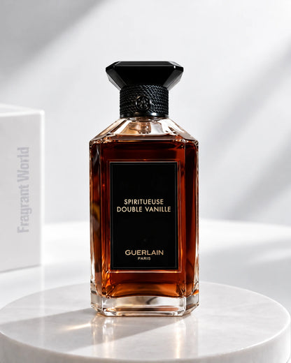 Guerlain 'L'Art et la Matière' SPIRITUEUSE DOUBLE VANILLE | Recreate @visual reference 2 exactly as it is but my fragrance instead of the one in it, very naturally.