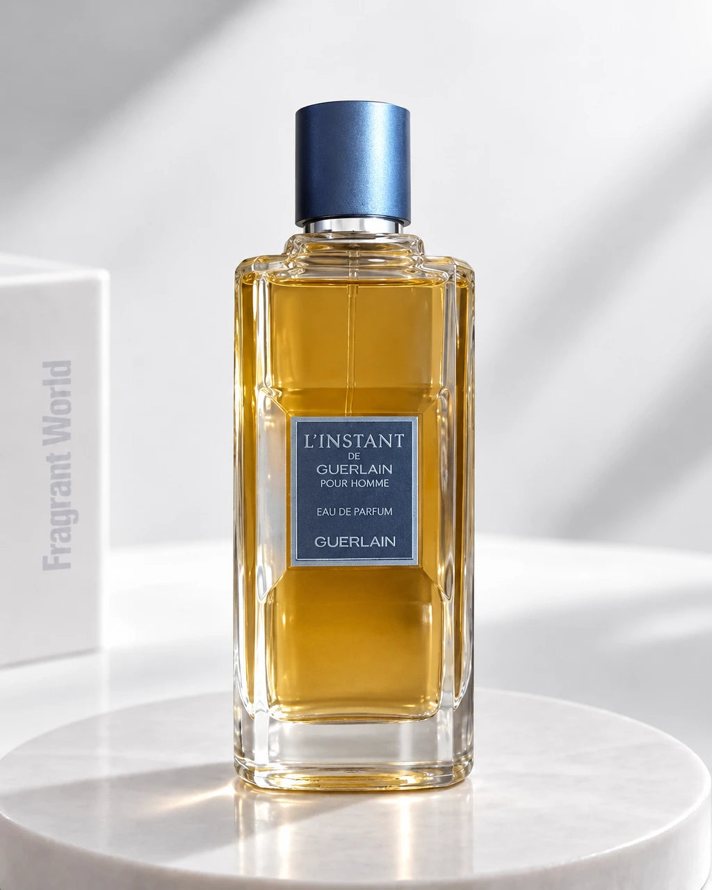 Guerlain L'INSTANT DE GUERLAIN EDP | Recreate @visual reference 2 exactly as it is but my fragrance instead of the one in it, very naturally.