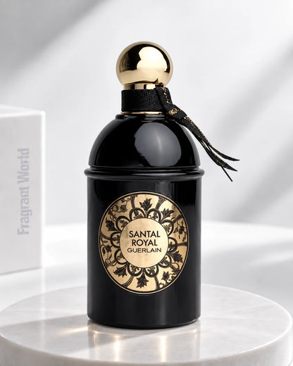 Guerlain "Les Absolus d'Orient" SANTAL ROYAL | Recreate @visual reference 2 exactly as it is but my fragrance instead of the one in it, very naturally.