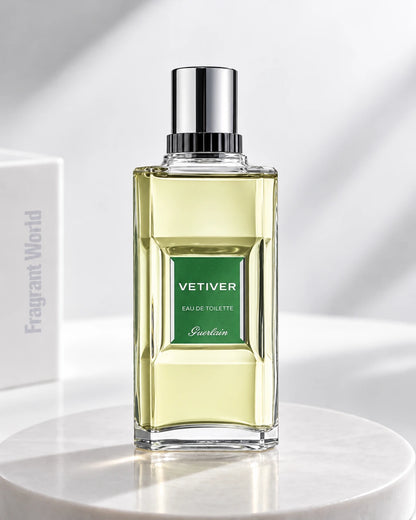 Guerlain VETIVER EDT | Recreate @visual reference 2 exactly as it is but my fragrance instead of the one in it, very naturally.