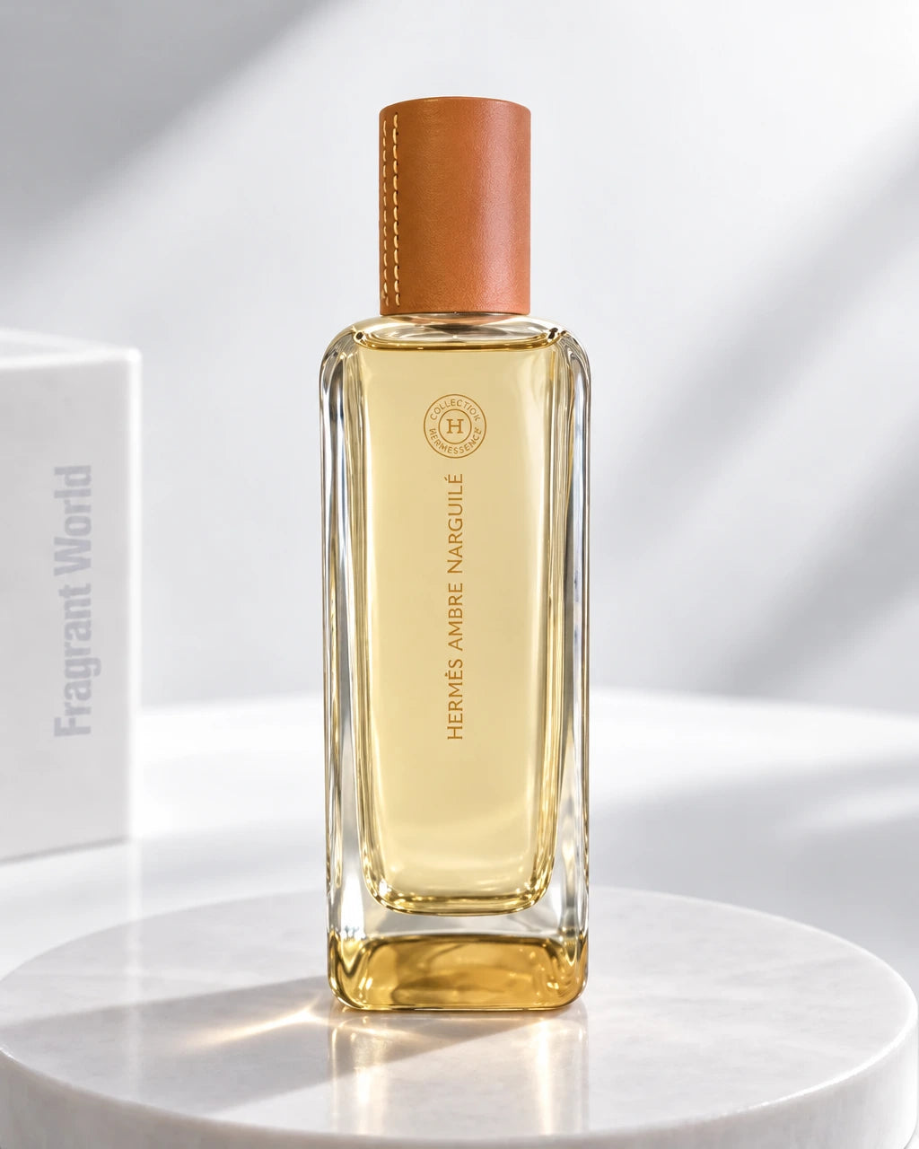 Hermès AMBRE NARGUILÉ | Recreate @visual reference 2 exactly as it is but my fragrance instead of the one in it, very naturally.