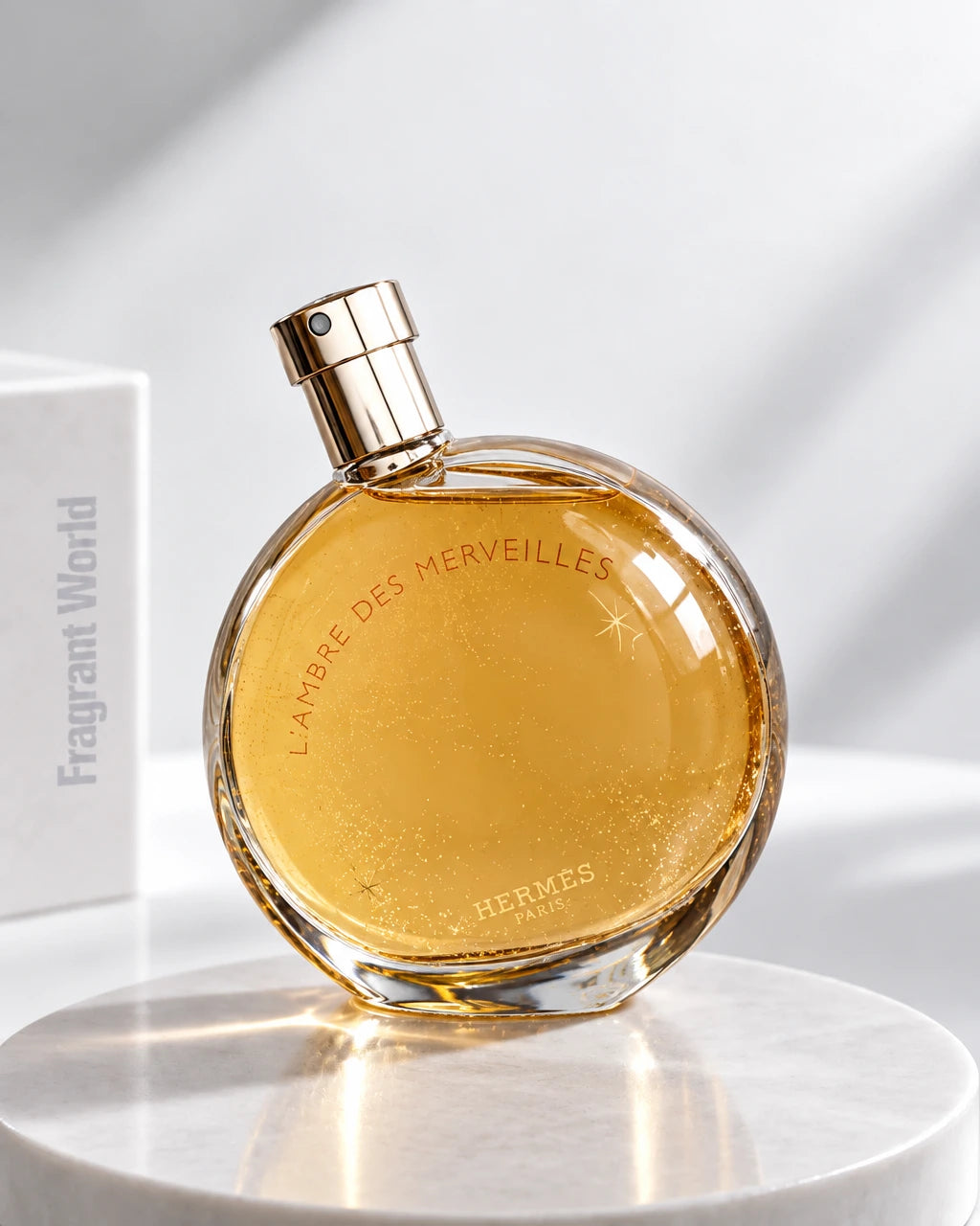Hermès L'AMBRE DES MERVEILLES | Recreate @visual reference 2 exactly as it is but my fragrance instead of the one in it, very naturally.