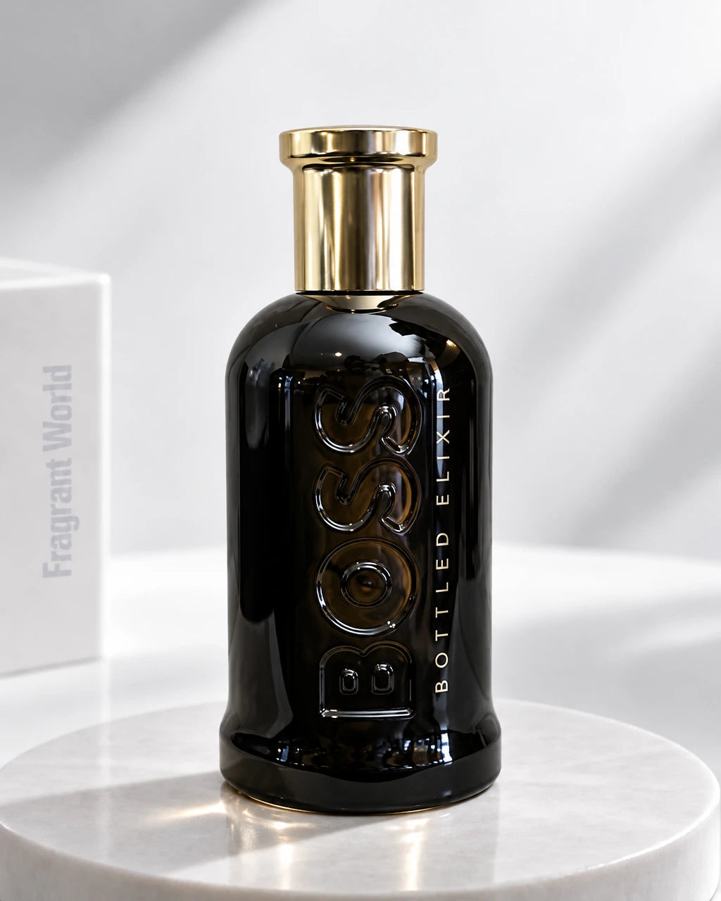 Hugo Boss BOSS BOTTLED ELIXIR | Recreate @visual reference 2 exactly as it is but my fragrance instead of the one in it, very naturally.