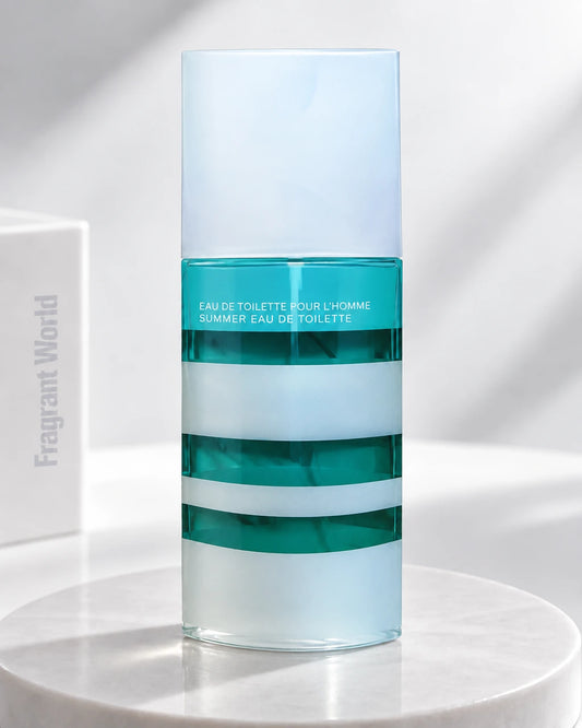 Issey Miyake L'EAU D'ISSEY POUR HOMME SUMMER 2010 Eau de Toilette | Recreate @visual reference 2 exactly as it is but my fragrance instead of the one in it, very naturally.