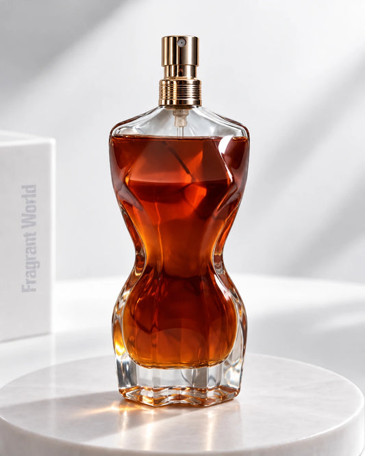 Jean Paul Gaultier CLASSIQUE ESSENCE DE PARFUM | Recreate @visual reference 2 exactly as it is but my fragrance instead of the one in it, very naturally.
