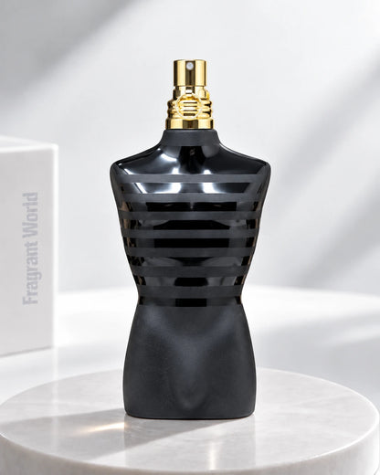 Jean Paul Gaultier LE MALE LE PARFUM | Recreate @visual reference 2 exactly as it is but my fragrance instead of the one in it, very naturally.