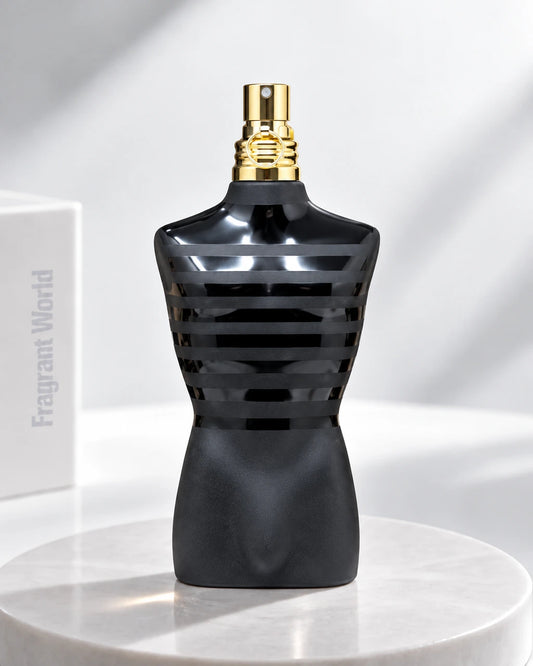 Jean Paul Gaultier LE MALE LE PARFUM | Recreate @visual reference 2 exactly as it is but my fragrance instead of the one in it, very naturally.