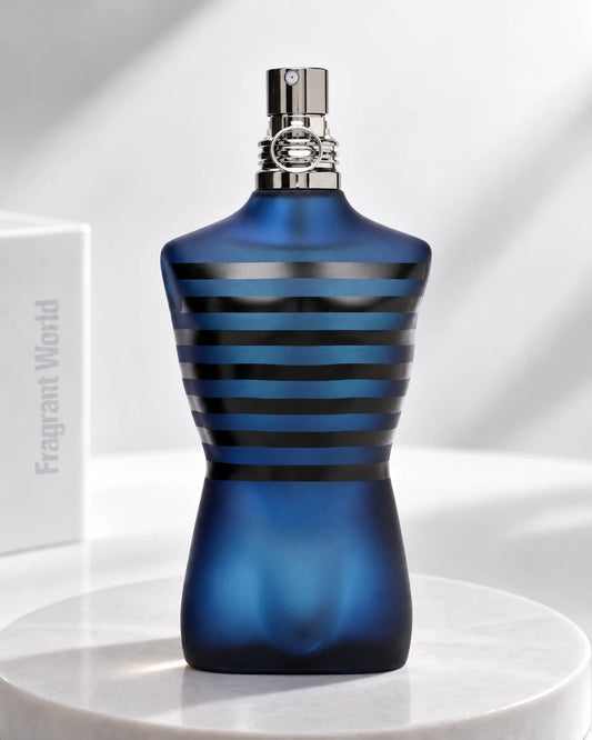 Jean Paul Gaultier ULTRA MALE | Recreate @visual reference 2 exactly as it is but my fragrance instead of the one in it, very naturally.