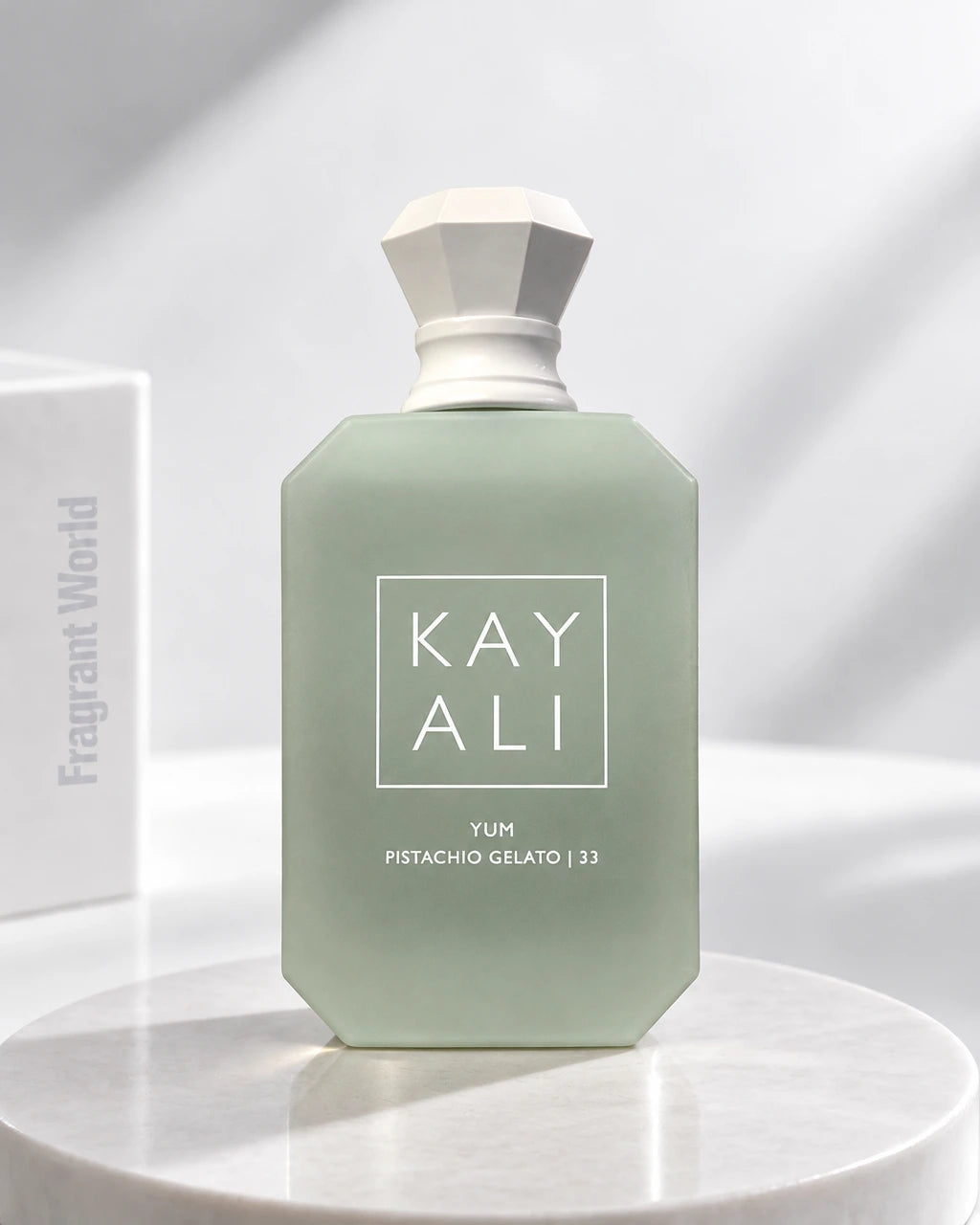 Kayali YUM PISTACHIO GELATO | 33 | Recreate @visual reference 2 exactly as it is but my fragrance instead of the one in it, very naturally.