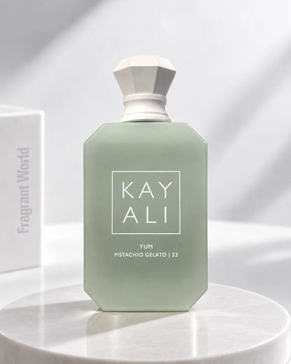 Kayali YUM PISTACHIO GELATO | 33 | Recreate @visual reference 2 exactly as it is but my fragrance instead of the one in it, very naturally.
