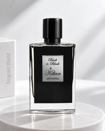 Kilian BACK TO BLACK | Recreate @visual reference 2 exactly as it is but my fragrance instead of the one in it, very naturally.
