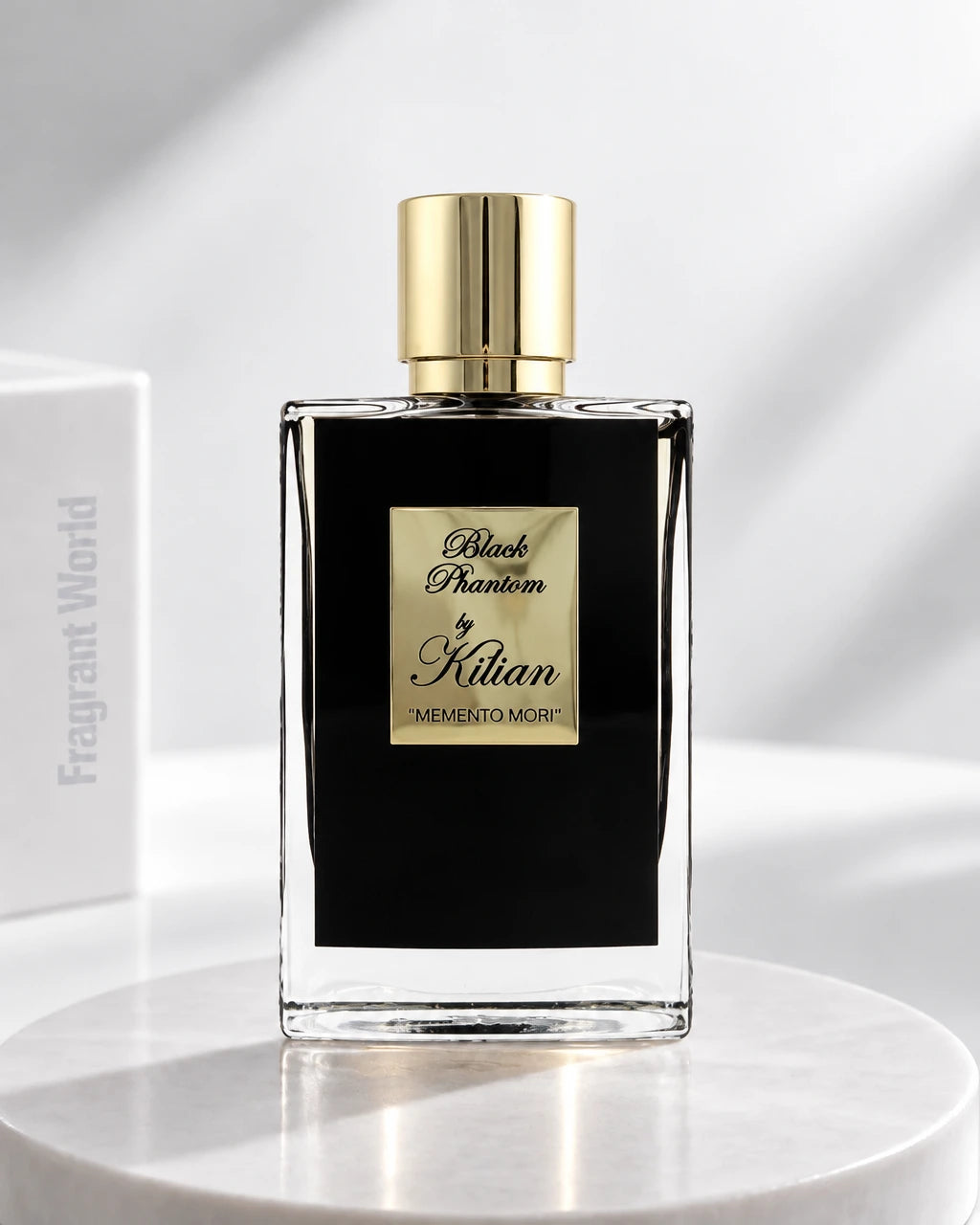 Kilian BLACK PHANTOM | Recreate @visual reference 2 exactly as it is but my fragrance instead of the one in it, very naturally.