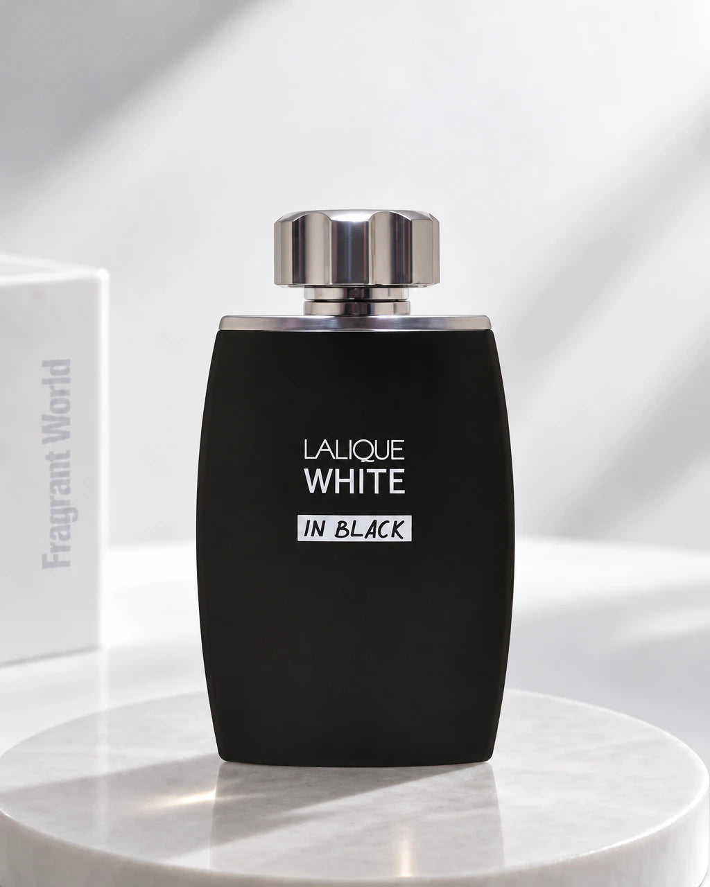 Lalique WHITE IN BLACK | Recreate @visual reference 2 exactly as it is but my fragrance instead of the one in it, very naturally.