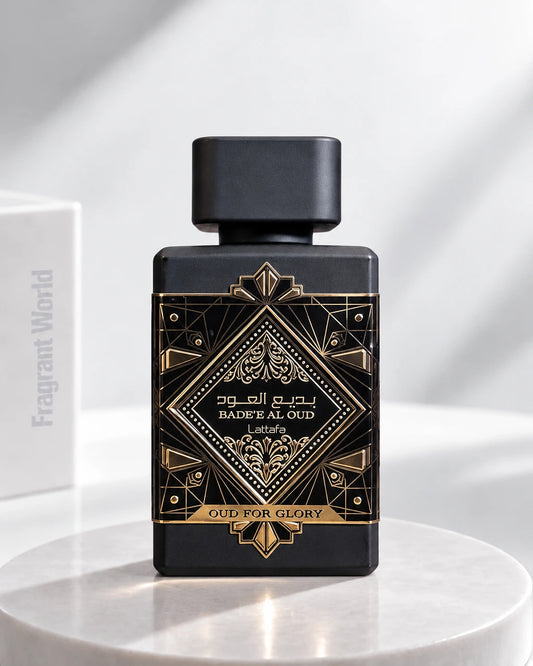 Lattafa Perfumes BADE'E AL OUD FOR GLORY | Recreate @visual reference 2 exactly as it is but my fragrance instead of the one in it, very naturally.