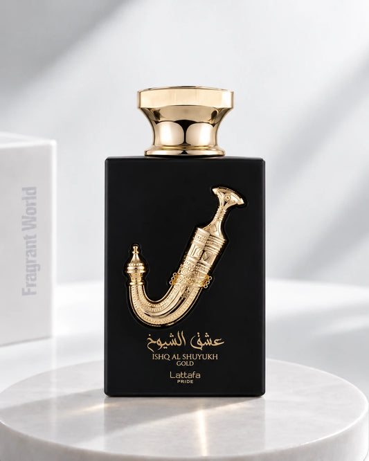 Lattafa Perfumes ISHQ AL SHUYUKH GOLD | Recreate @visual reference 2 exactly as it is but my fragrance instead of the one in it, very naturally.