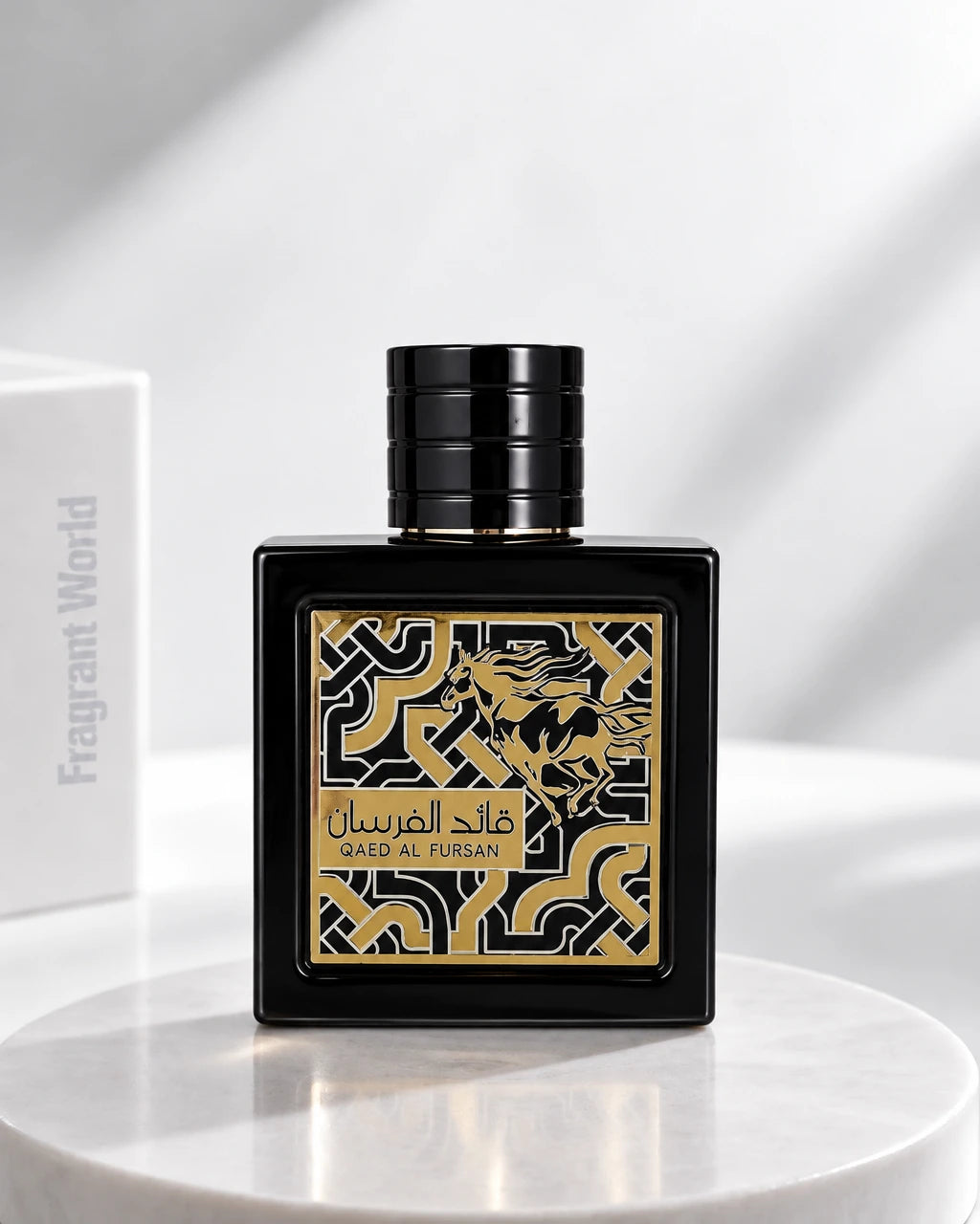 Lattafa Perfumes QAED AL FURSAN | Recreate @visual reference 2 exactly as it is but my fragrance instead of the one in it, very naturally.