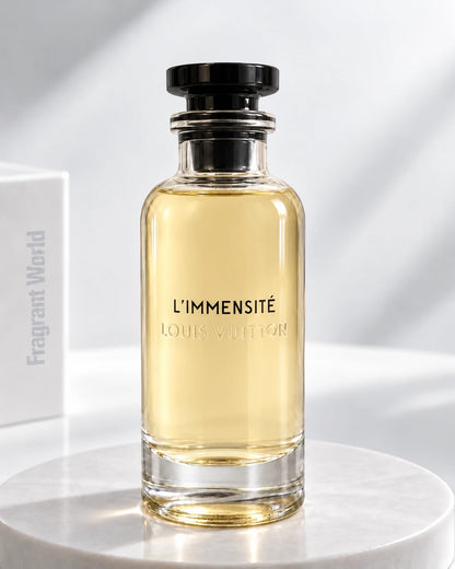 Louis Vuitton L'IMMENSITÉ | Recreate @visual reference 2 exactly as it is but my fragrance instead of the one in it, very naturally.