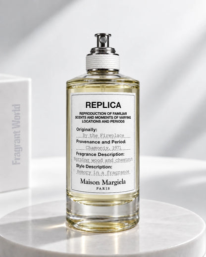 Maison Margiela 'Replica' BY THE FIREPLACE | Recreate @visual reference 2 exactly as it is but my fragrance instead of the one in it, very naturally.