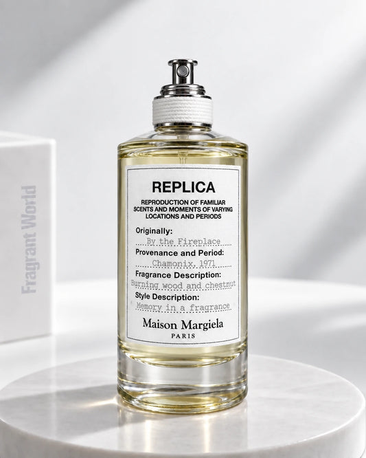 Maison Margiela 'Replica' BY THE FIREPLACE | Recreate @visual reference 2 exactly as it is but my fragrance instead of the one in it, very naturally.