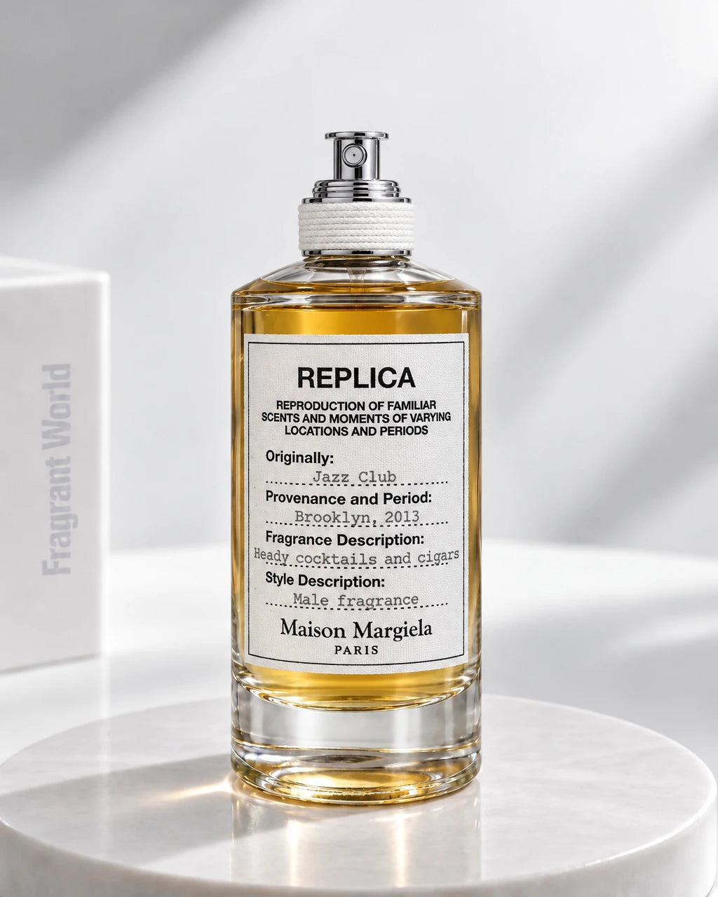 Maison Margiela 'Replica' JAZZ CLUB | Recreate @visual reference 2 exactly as it is but my fragrance instead of the one in it, very naturally.