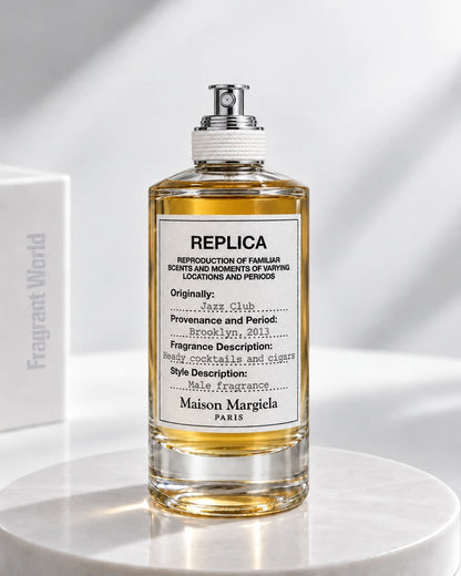 Maison Margiela 'Replica' JAZZ CLUB | Recreate @visual reference 2 exactly as it is but my fragrance instead of the one in it, very naturally.