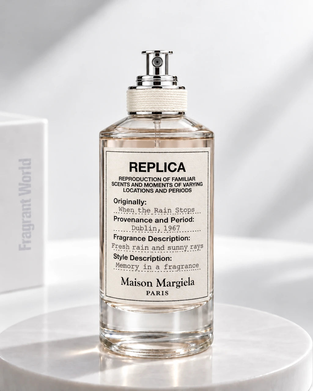 Maison Margiela 'Replica' WHEN THE RAIN STOPS | Recreate @visual reference 2 exactly as it is but my fragrance instead of the one in it, very naturally.