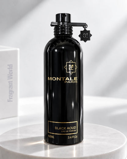 Montale BLACK AOUD | Recreate @visual reference 2 exactly as it is but my fragrance instead of the one in it, very naturally.