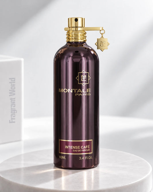 Montale INTENSE CAFE | Recreate @visual reference 2 exactly as it is but my fragrance instead of the one in it, very naturally.