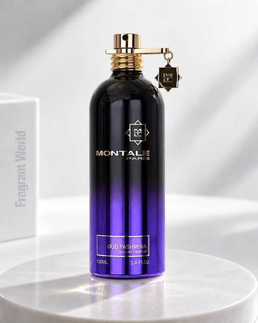 Montale OUD PASHMINA | Recreate @visual reference 2 exactly as it is but my fragrance instead of the one in it, very naturally.