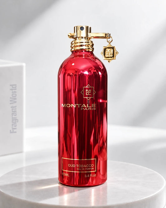 Montale OUD TOBACCO | Recreate @visual reference 2 exactly as it is but my fragrance instead of the one in it, very naturally.