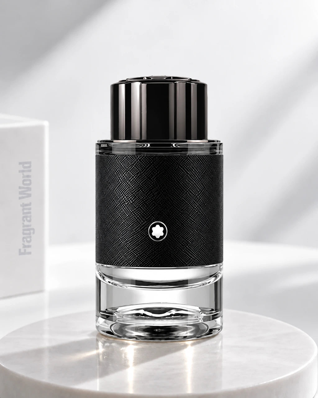Montblanc EXPLORER | Recreate @visual reference 2 exactly as it is but my fragrance instead of the one in it, very naturally.