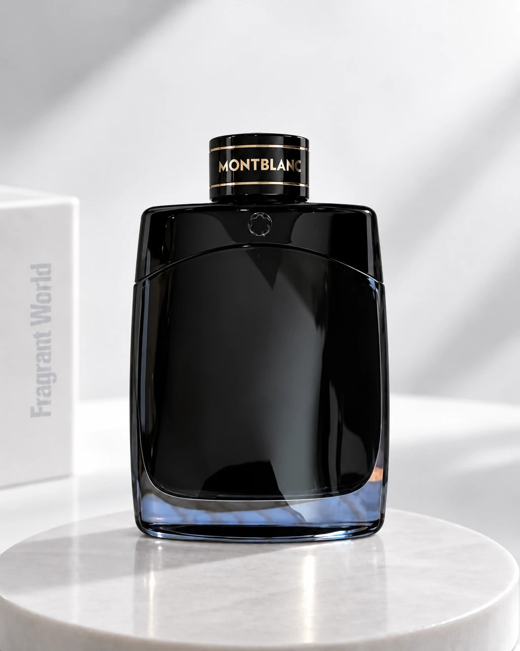 Montblanc LEGEND EDP | Recreate @visual reference 2 exactly as it is but my fragrance instead of the one in it, very naturally.