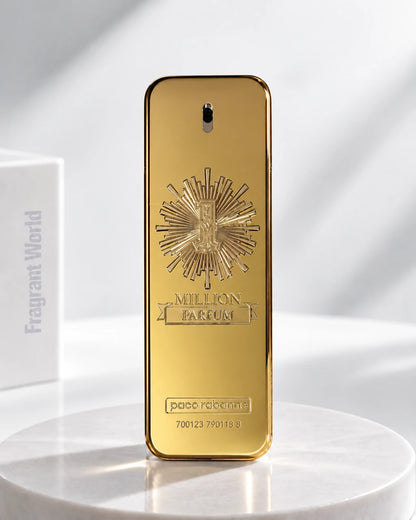 Paco Rabanne 1 MILLION PARFUM | Recreate @visual reference 2 exactly as it is but my fragrance instead of the one in it, very naturally.
