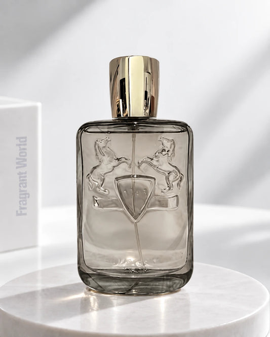 Parfums de Marly CASTLEY | Recreate @visual reference 2 exactly as it is but my fragrance instead of the one in it, very naturally.