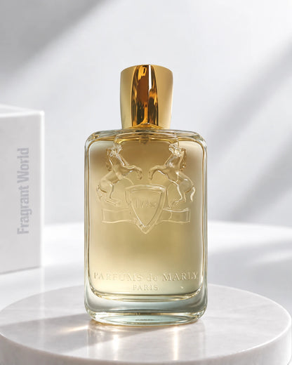 Parfums de Marly DARLEY | Recreate @visual reference 2 exactly as it is but my fragrance instead of the one in it, very naturally.