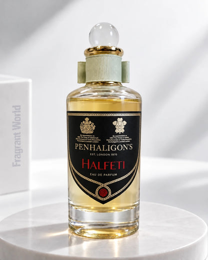 Penhaligon's HALFETI | Recreate @visual reference 2 exactly as it is but my fragrance instead of the one in it, very naturally.