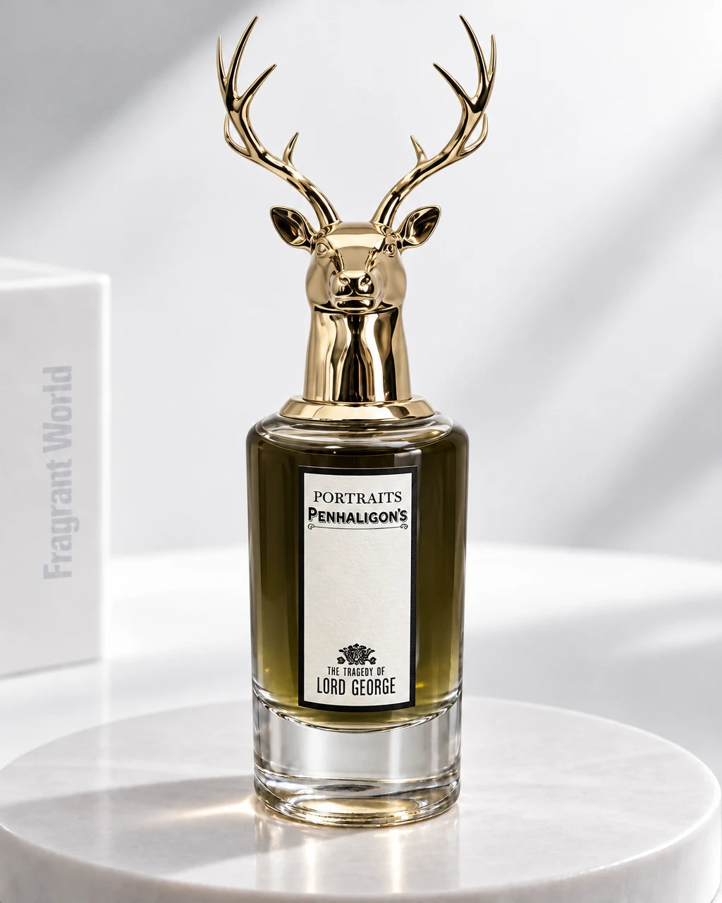 Penhaligon's THE TRAGEDY OF LORD GEORGE | Recreate @visual reference 2 exactly as it is but my fragrance instead of the one in it, very naturally.