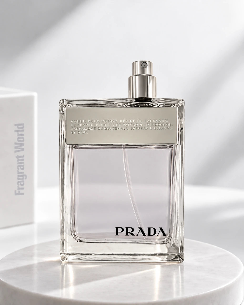Prada AMBER pour Homme | Recreate @visual reference 2 exactly as it is but my fragrance instead of the one in it, very naturally.
