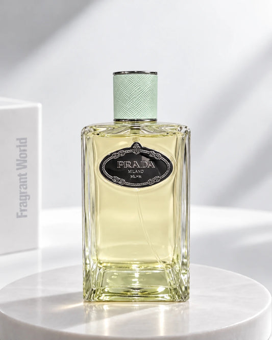 Prada INFUSION D'IRIS | Recreate @visual reference 2 exactly as it is but my fragrance instead of the one in it, very naturally.