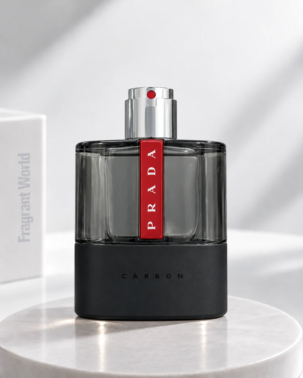 Prada LUNA ROSSA CARBON | Recreate @visual reference 2 exactly as it is but my fragrance instead of the one in it, very naturally.