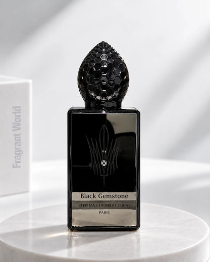 Stephane Humbert Lucas BLACK GEMSTONE | Recreate @visual reference 2 exactly as it is but my fragrance instead of the one in it, very naturally.