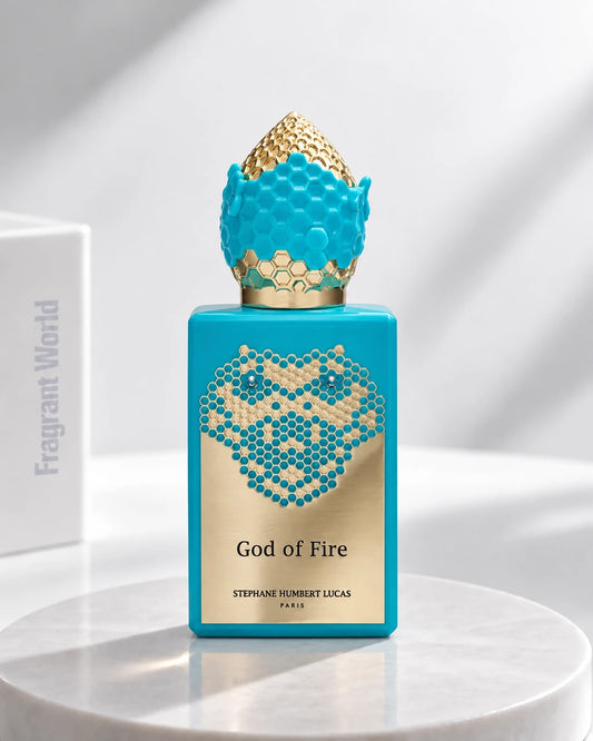 Stéphane Humbert Lucas GOD OF FIRE | Recreate @visual reference 2 exactly as it is but my fragrance instead of the one in it, very naturally.