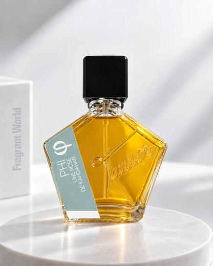 Tauer PHI UNE ROSE DE KANDAHAR | Recreate @visual reference 2 exactly as it is but my fragrance instead of the one in it, very naturally.